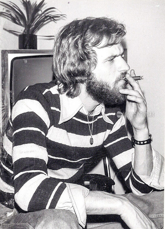Retro seventies young man